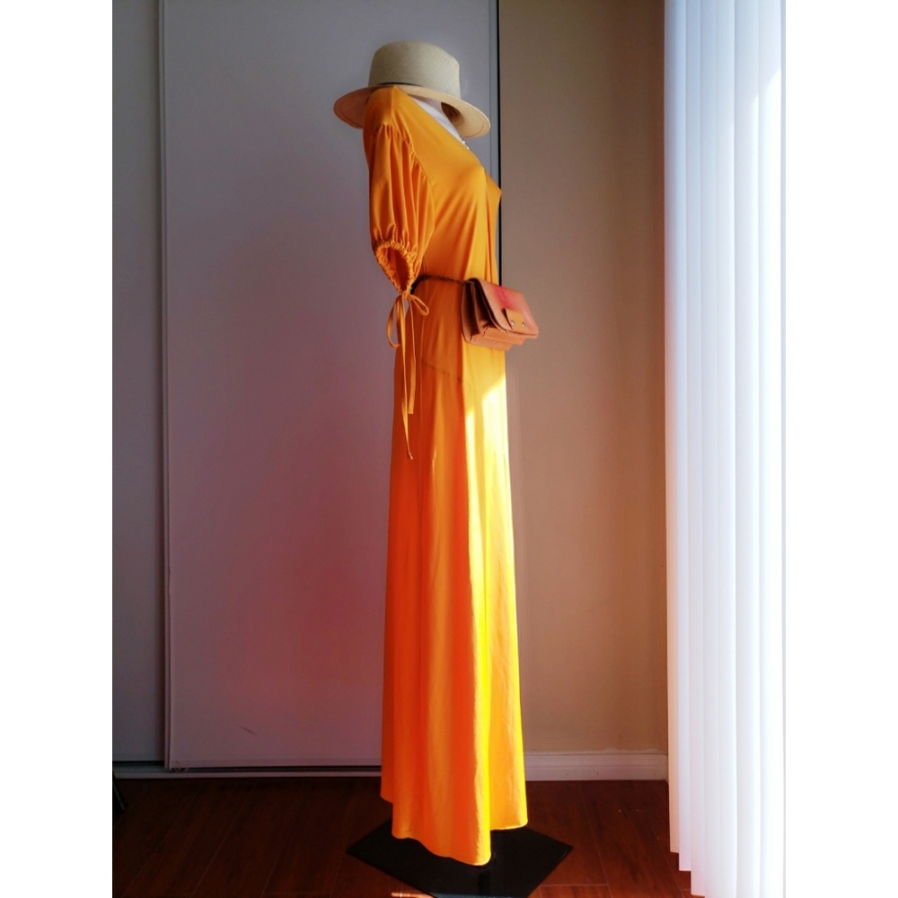 Zara canary yellow maxi dress